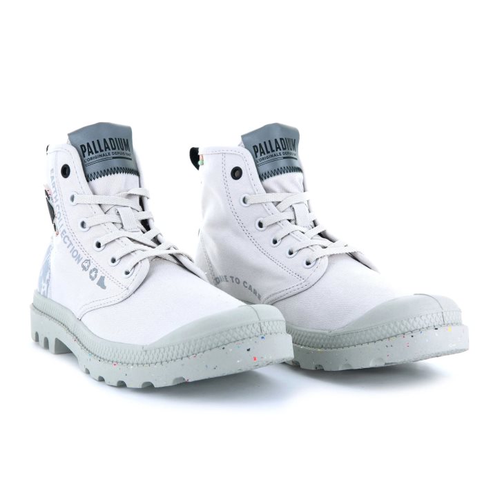 Palladium Pampa Organic Metro Laarzen Dames Wit | NL 62HYEWU